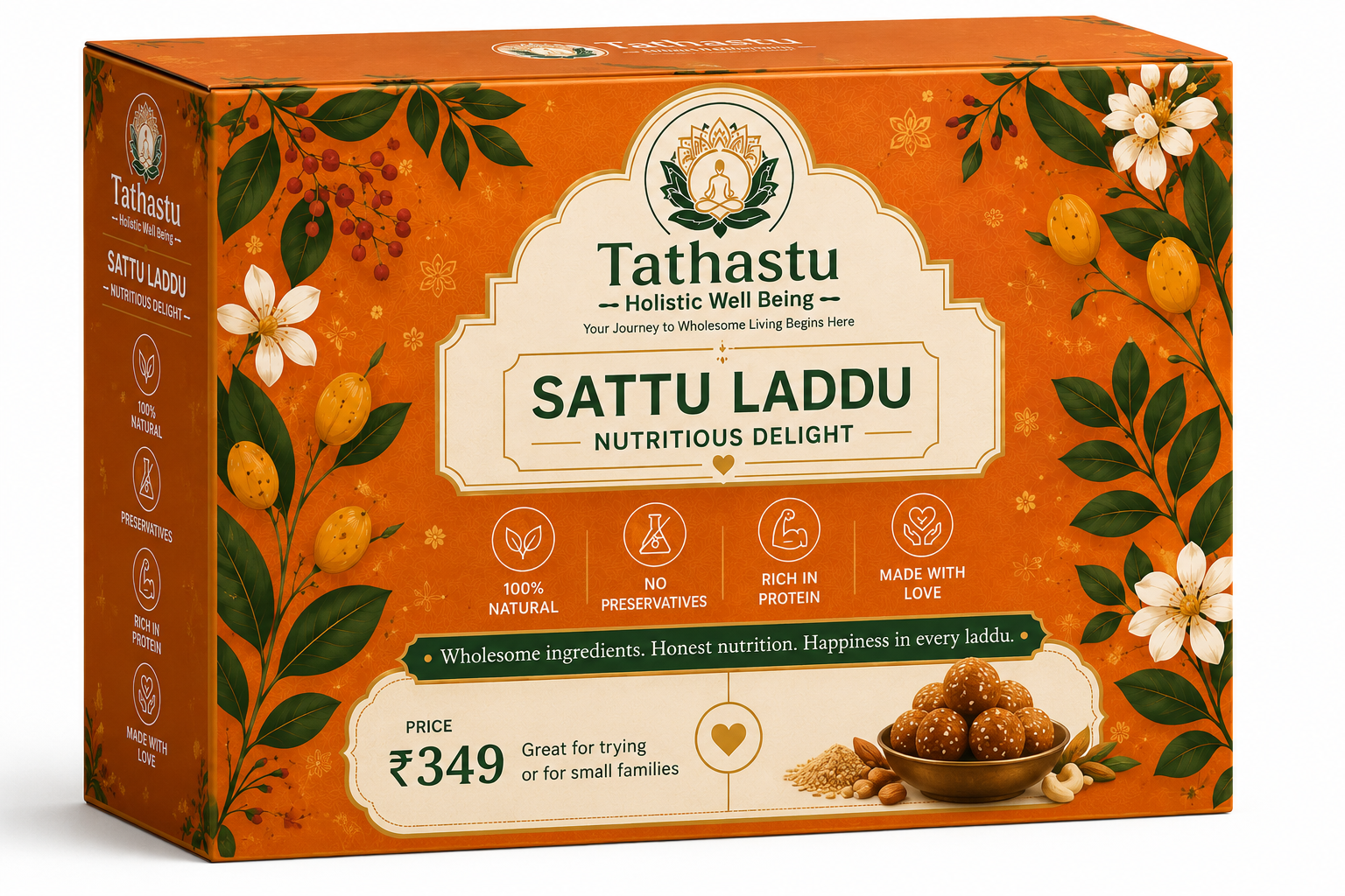 Tathastu Sattu Laddu — Nutritious Delight box, 200g pack